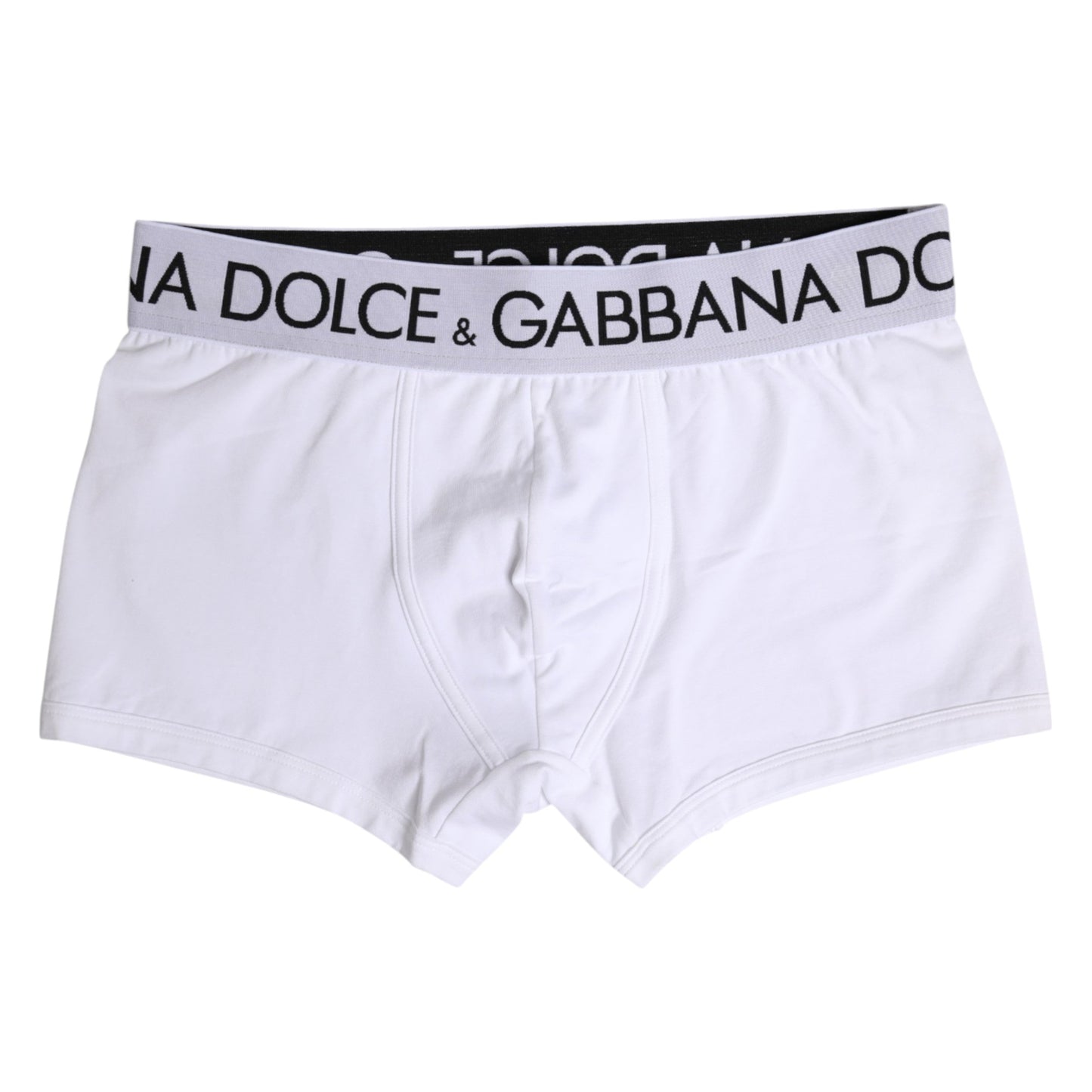 Dolce & Gabbana White Cotton Stretch Regular Boxer Underwear