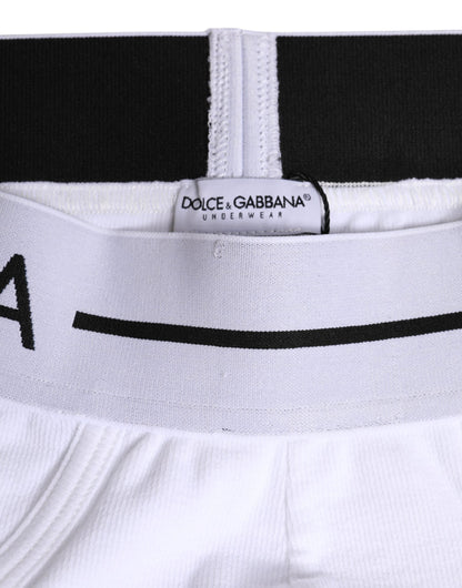 Dolce & Gabbana White Cotton Stretch Regular Brief Underwear