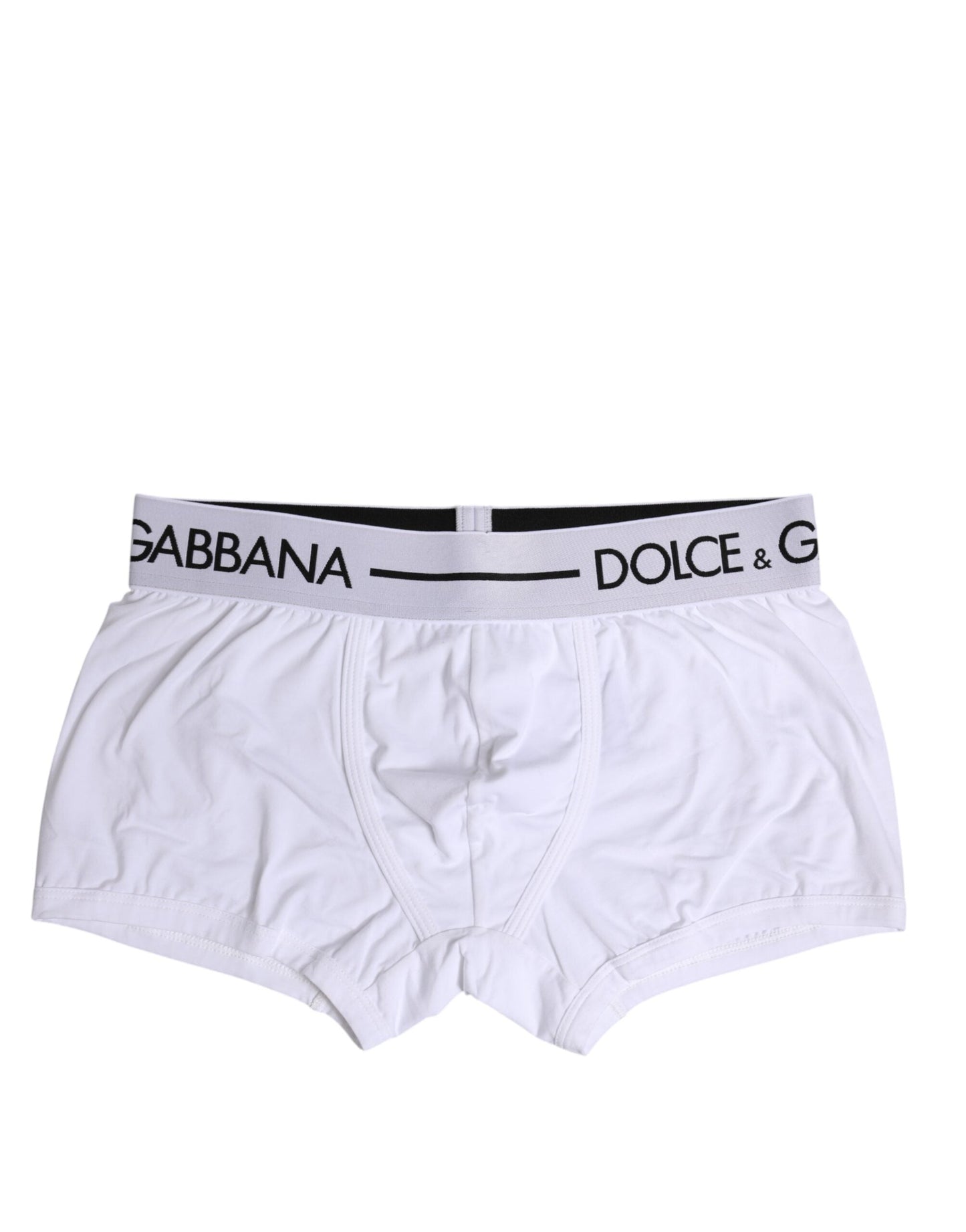 Dolce & Gabbana White Cotton Stretch Regular Boxer Underwear
