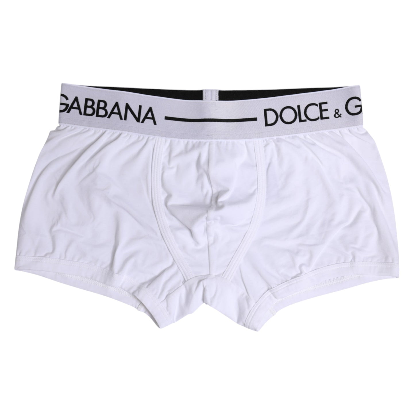 Dolce & Gabbana White Cotton Stretch Regular Boxer Underwear