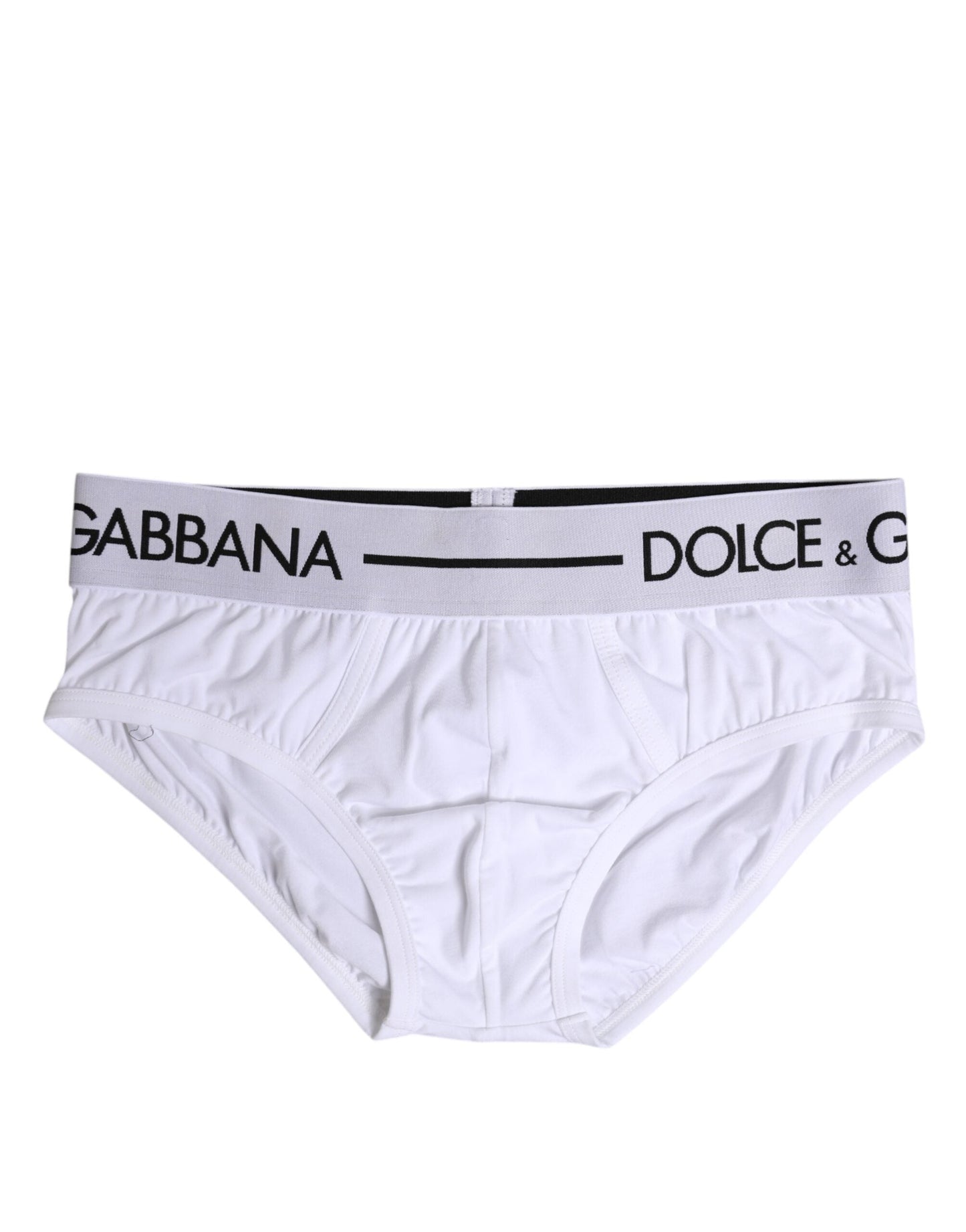 Dolce & Gabbana White Cotton Stretch Regular Brief Underwear
