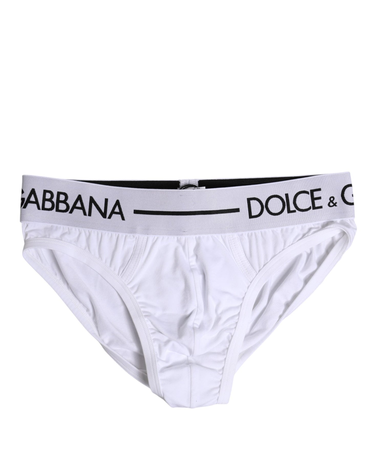 Dolce & Gabbana White Cotton Stretch Regular Brief Underwear