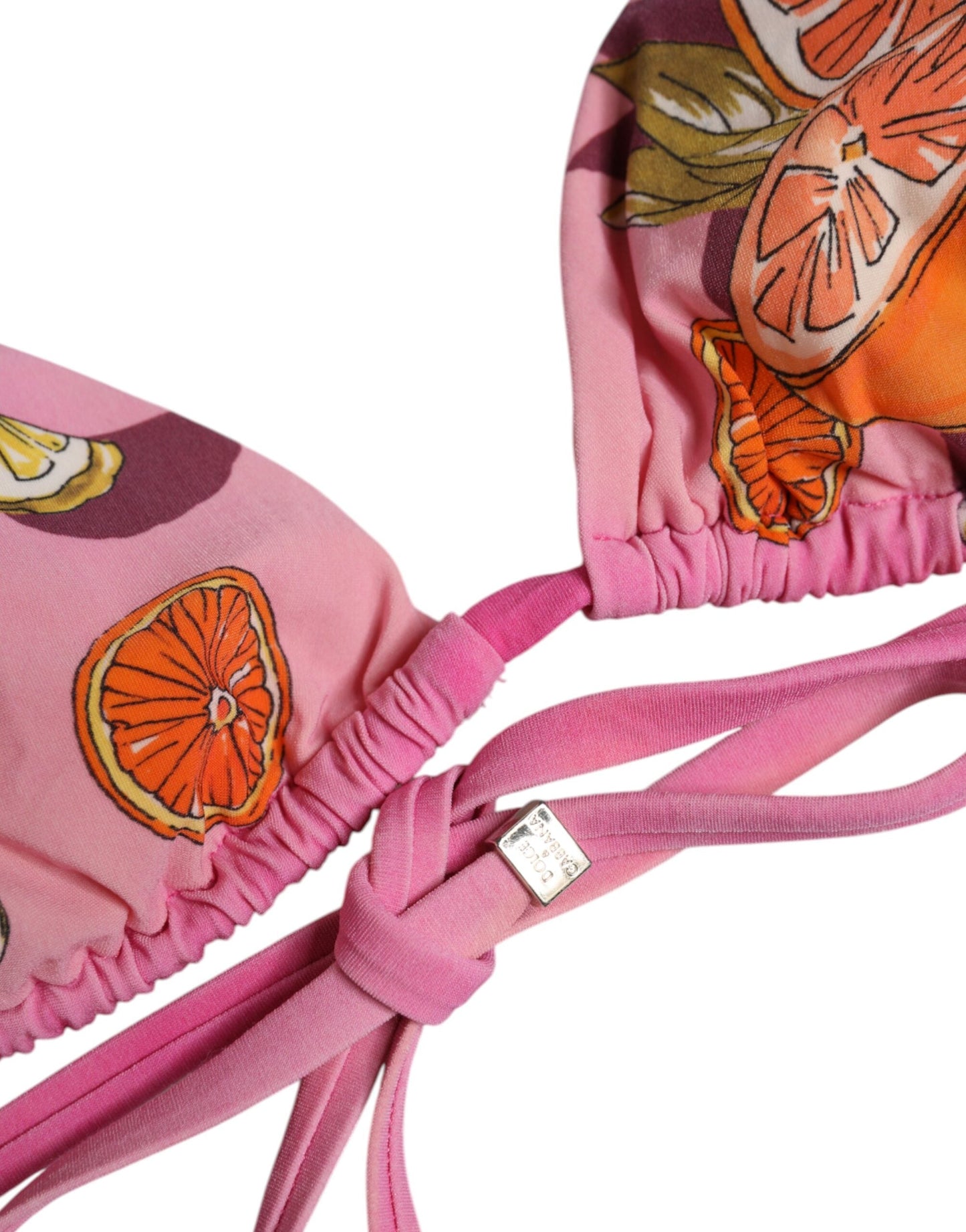 Dolce & Gabbana Pink Printed Swimsuit 2 Piece Top Bottom Swimwear