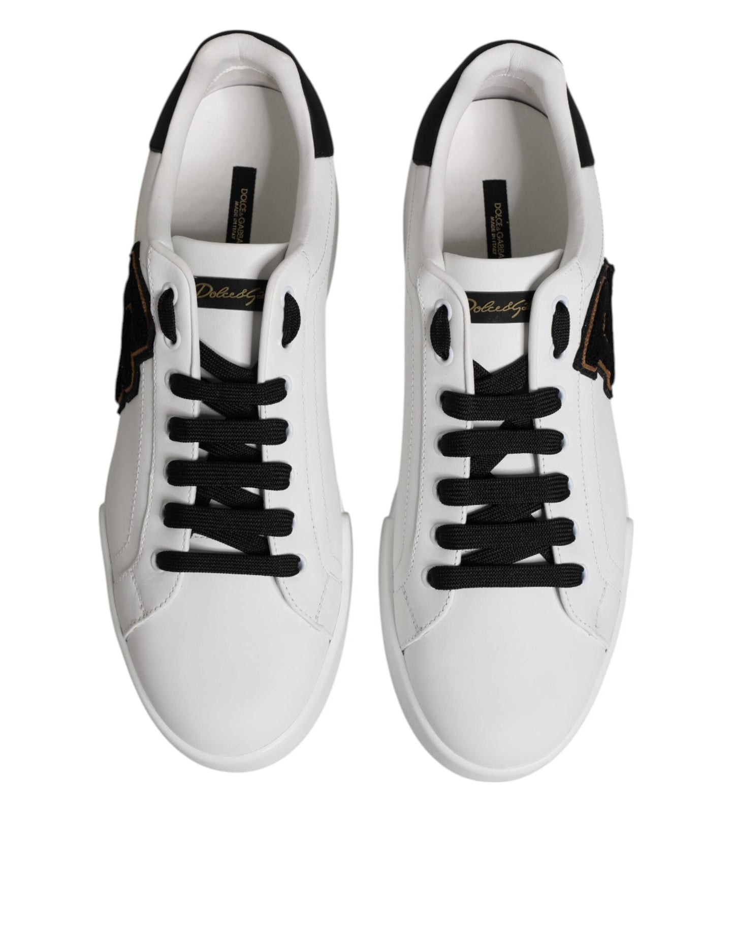 Dolce & Gabbana White DG Logo Portofino Low Top Sneakers Shoes