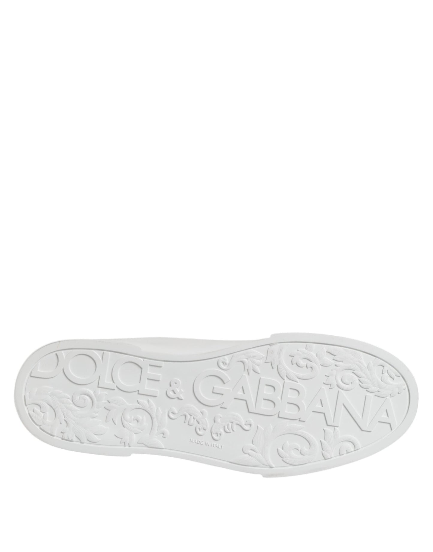 Dolce & Gabbana White DG Logo Portofino Low Top Sneakers Shoes