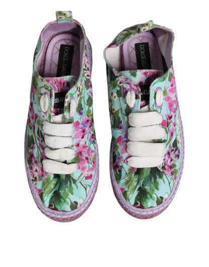 Dolce & Gabbana Multicolor Canvas Espadrilles Sneakers Shoes