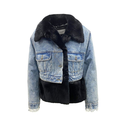 FORTE DEI MARMI COUTURE Fur Lining Denim Jacket