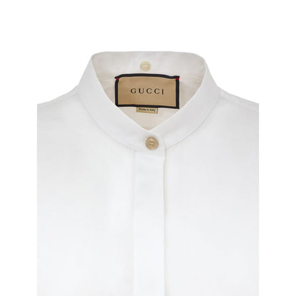 Gucci White Cotton Shirt