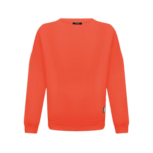 Balmain Orange Cotton Men Sweater
