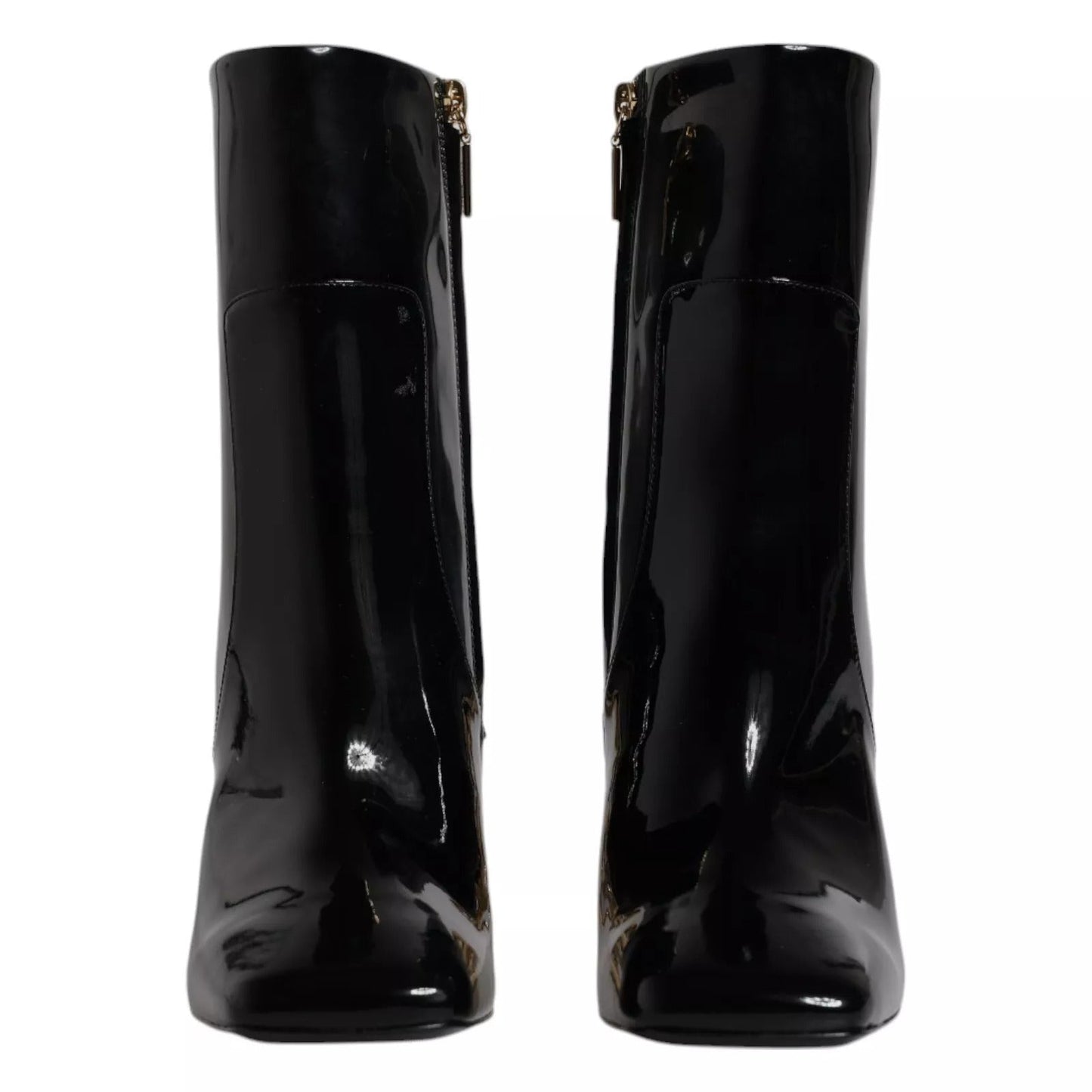 Dolce & Gabbana Black Jackie Leather Mid Calf Boots Shoes