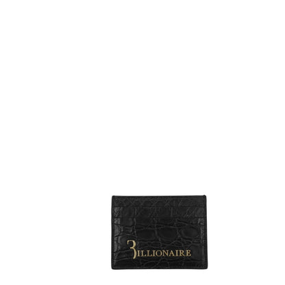 Billionaire Italian Couture Black Crocodile Cardholders