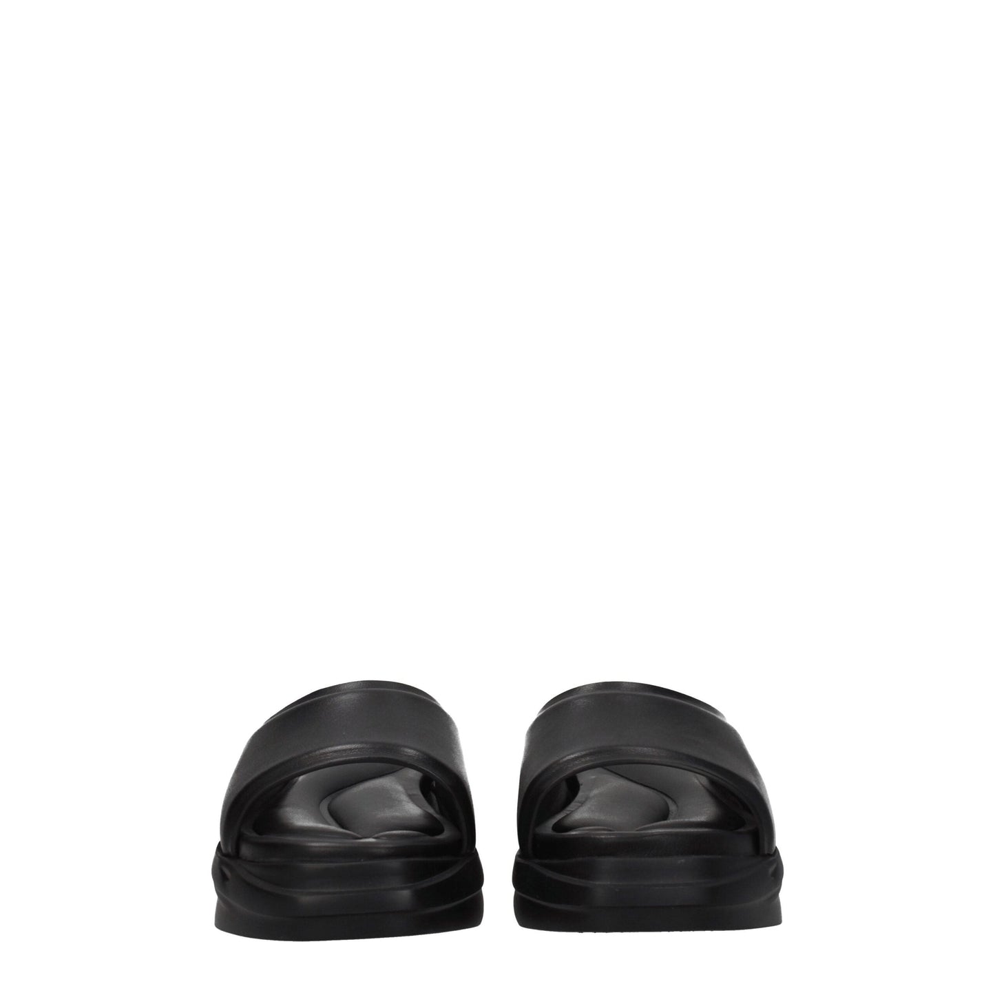 Alyx Black Leather Slippers Sandals