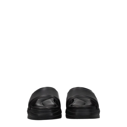 Alyx Black Leather Slippers Sandals