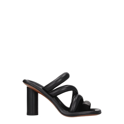 Ambush Black Leather Stiletto Heels Sandals