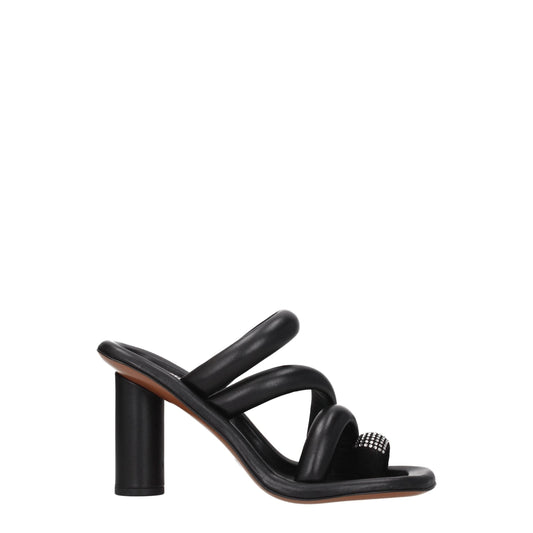 Ambush Black Leather Stiletto Heels Sandals