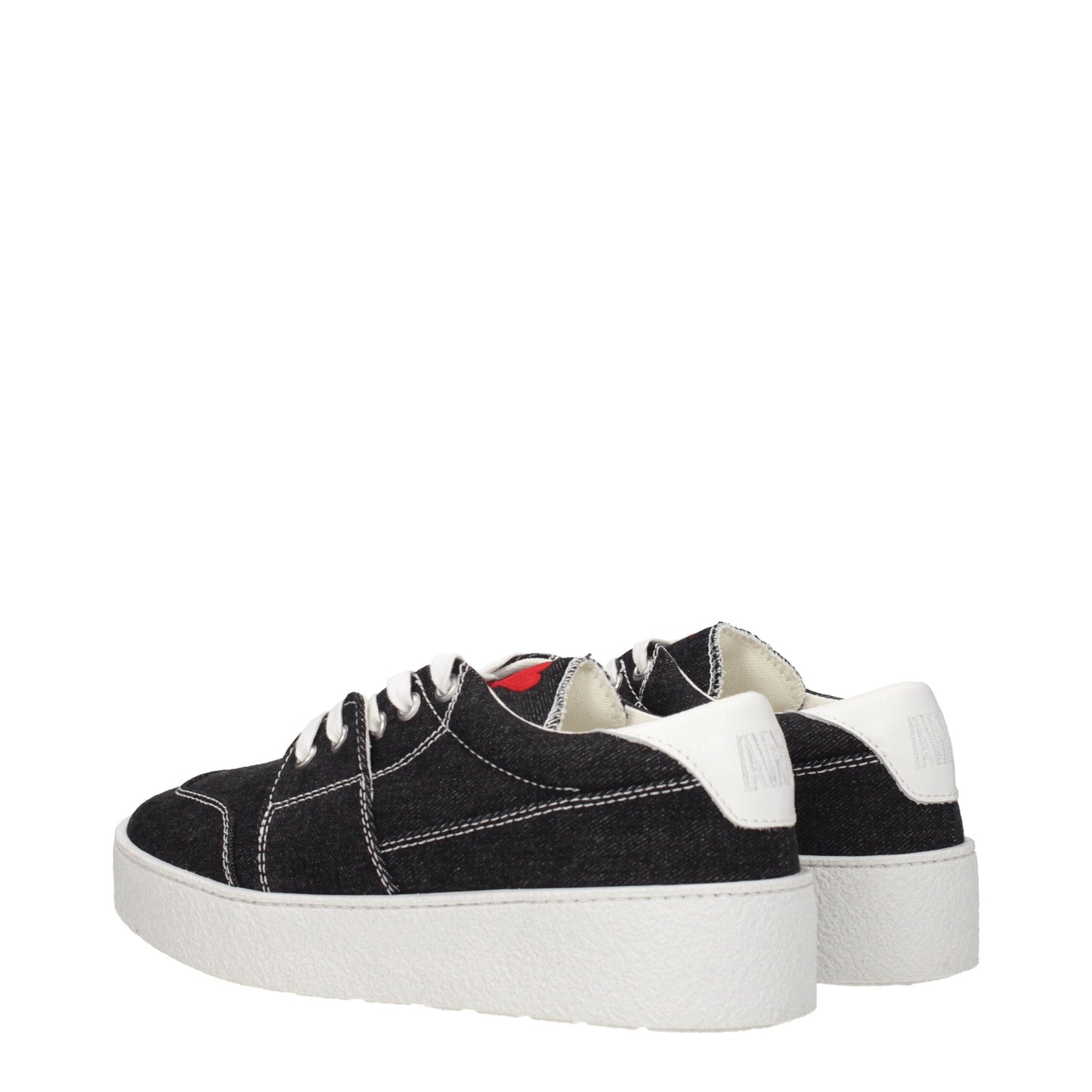 Ami Paris Black Fabric Low Tops