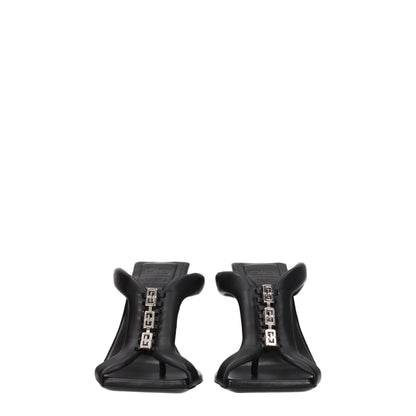 Givenchy Black Leather Stiletto Heels Sandals