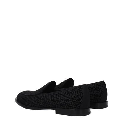 Dolce & Gabbana Black Velvet Slip-On Loafers