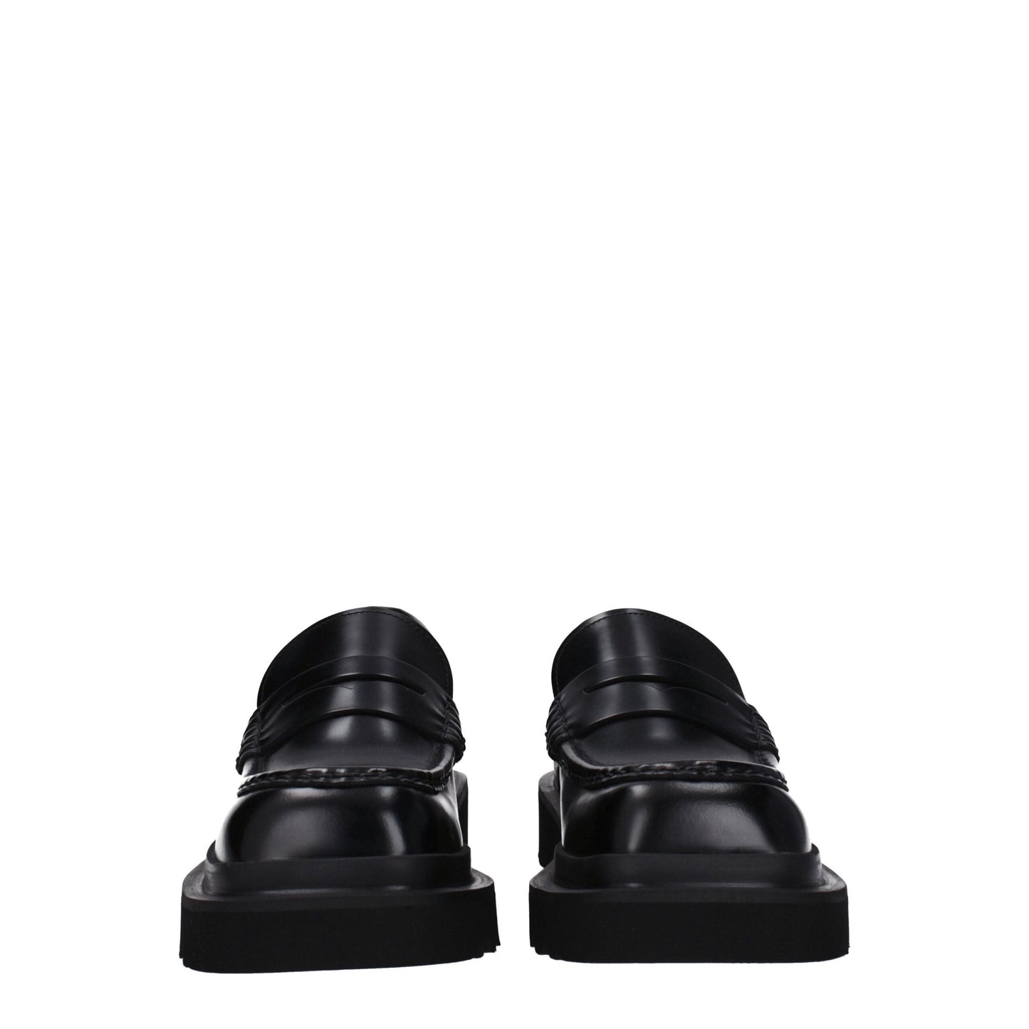 Dolce & Gabbana Black Leather Slip-On Loafers