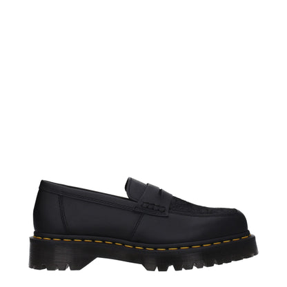 Dr. Martens Black Leather Slip-On Loafers