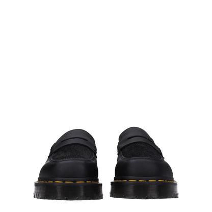 Dr. Martens Black Leather Slip-On Loafers