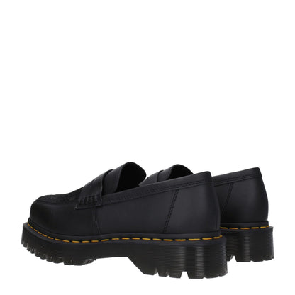 Dr. Martens Black Leather Slip-On Loafers