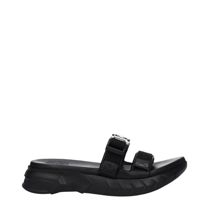 Givenchy Black Fabric Slippers Sandals