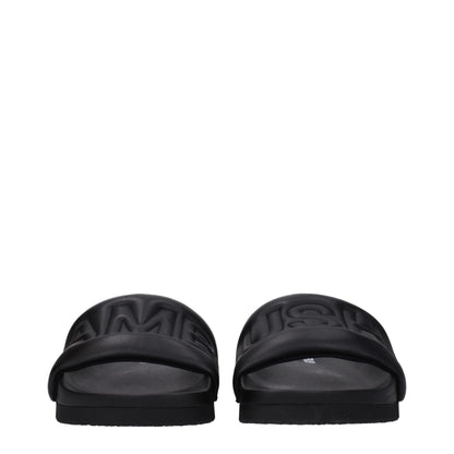 Ambush Black Leather Slippers Sandals