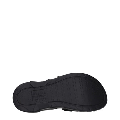 Givenchy Black Fabric Slippers Sandals