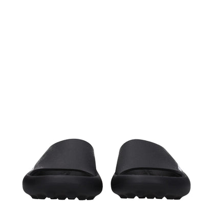 Ambush Black Cotton Slippers Sandals