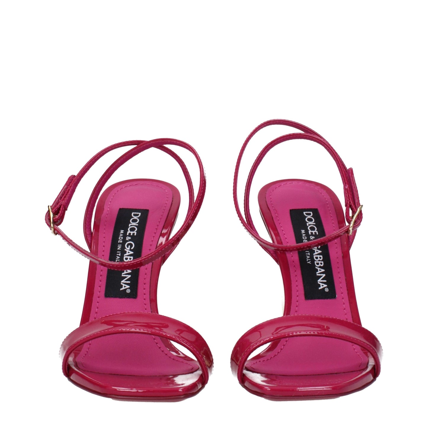 Dolce & Gabbana Pink Leather Stiletto Heels Sandals