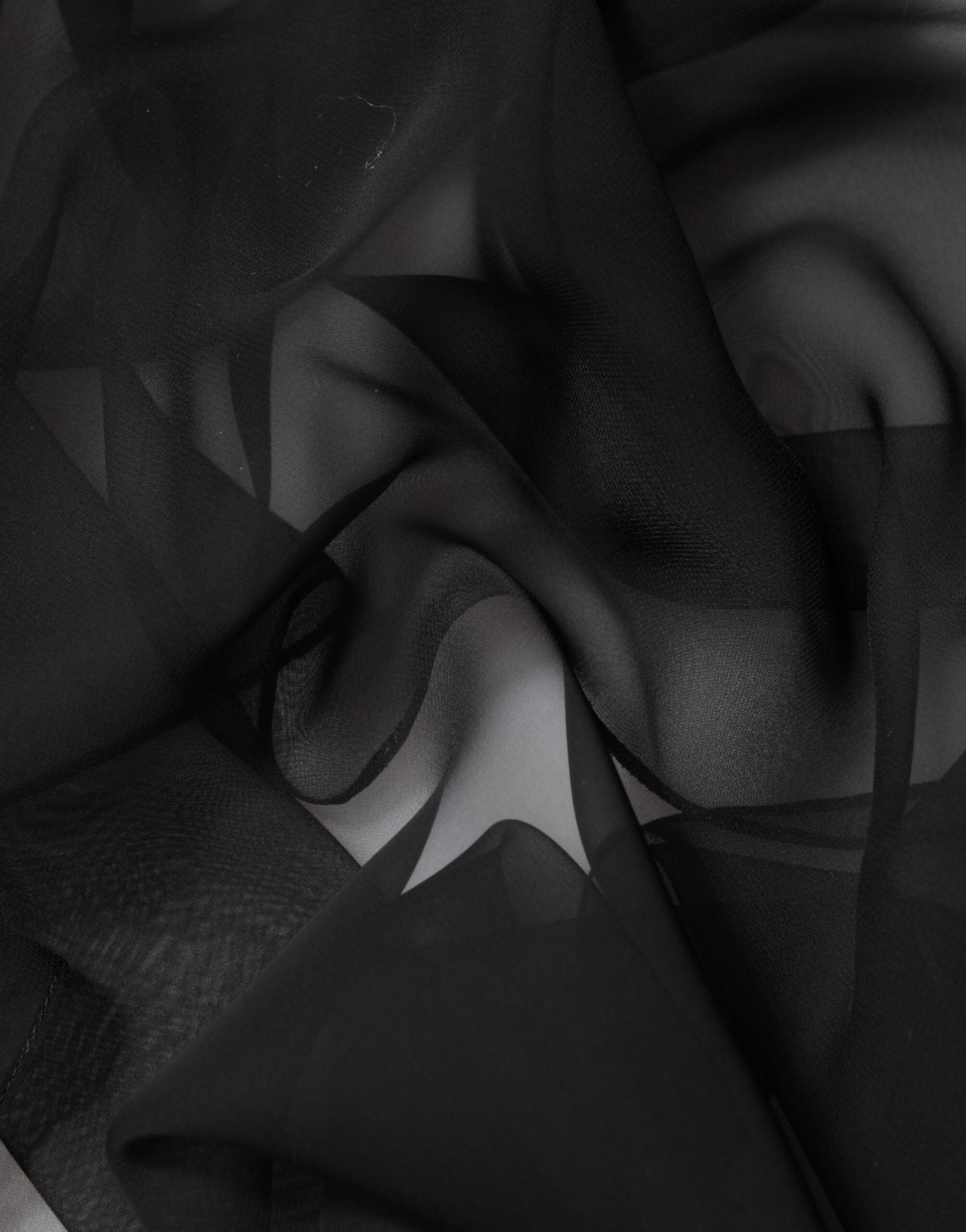 Dolce & Gabbana Black See Through Silk Chiffon Lace Blouse Top