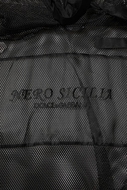 Dolce & Gabbana Black See Through Hooded Pullover Sweater