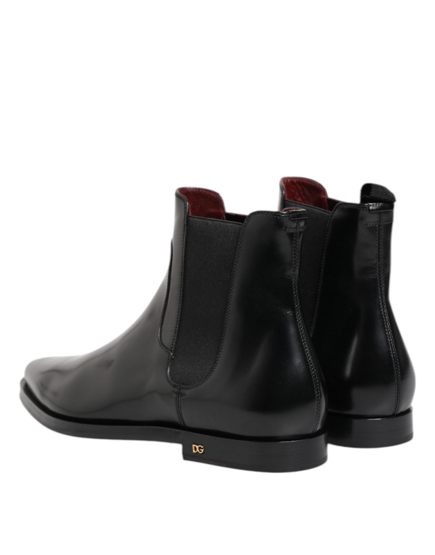 Dolce & Gabbana Black Leather MILLENIALS Mid Calf Boots Shoes