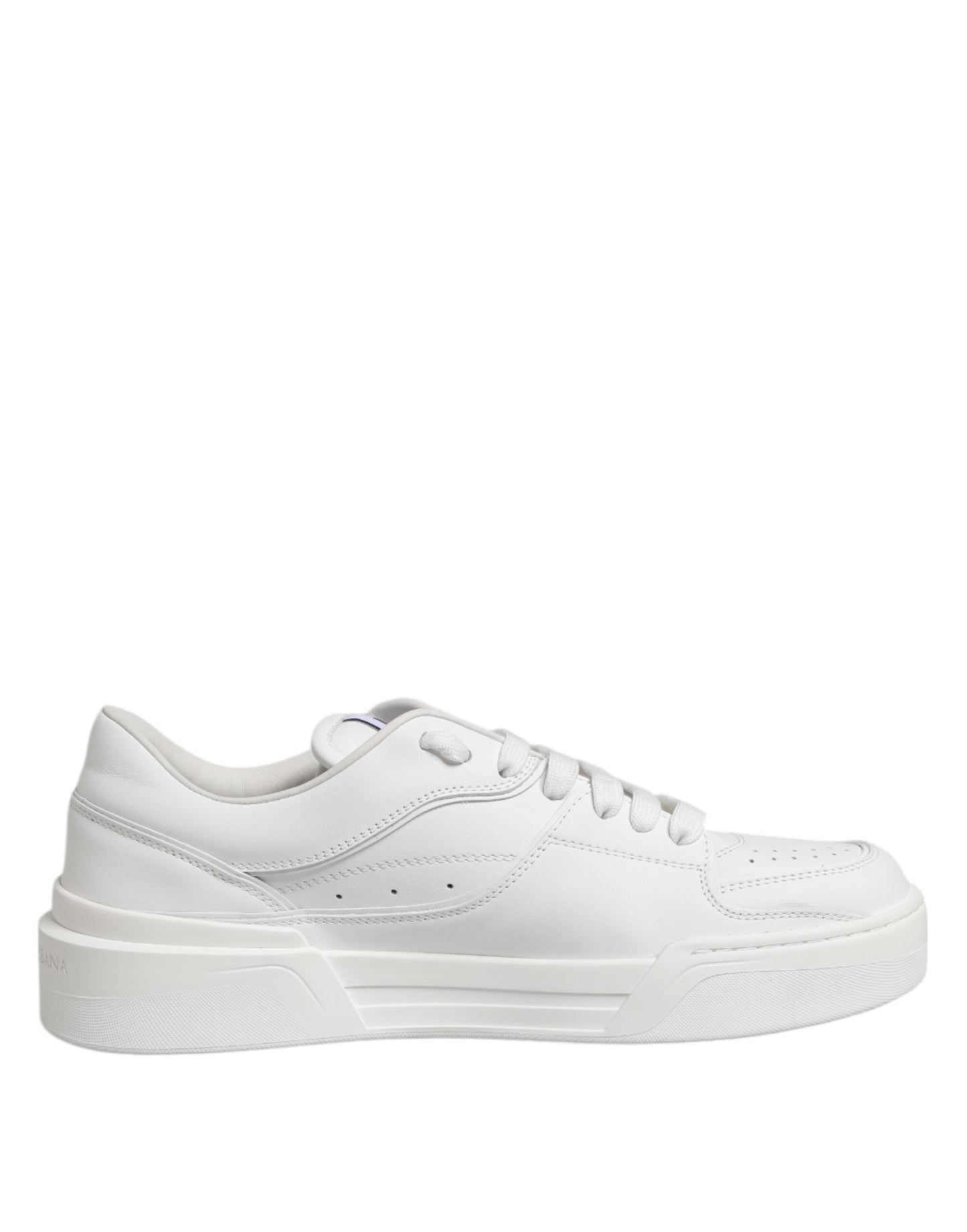 Dolce & Gabbana White Miami Leather Low Top Sneakers Shoes