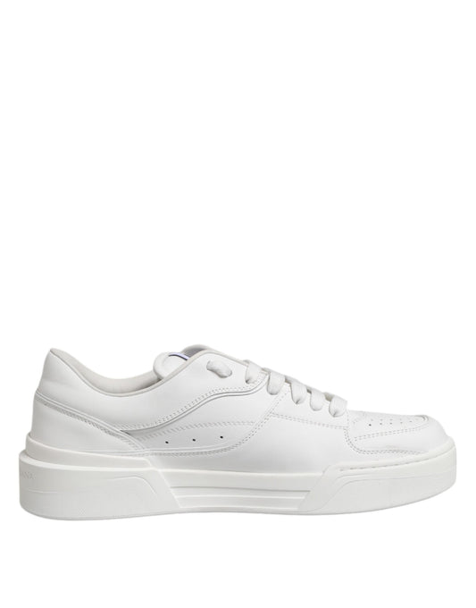 Dolce & Gabbana White Miami Leather Low Top Sneakers Shoes