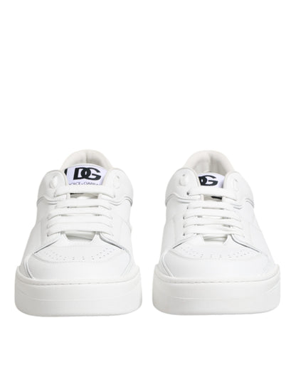 Dolce & Gabbana White Miami Leather Low Top Sneakers Shoes