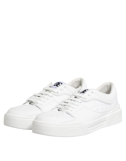 Dolce & Gabbana White Miami Leather Low Top Sneakers Shoes