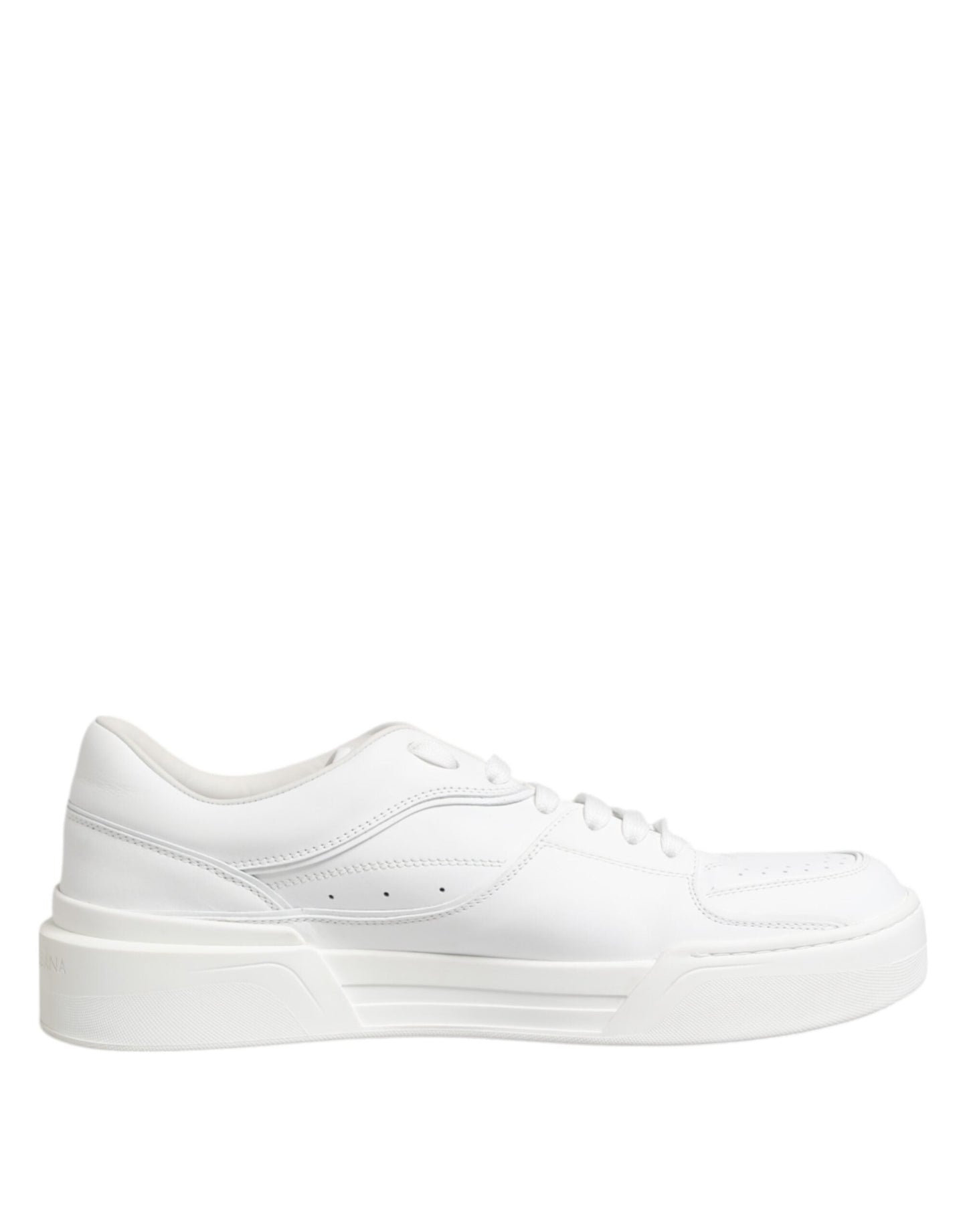 Dolce & Gabbana White Miami Leather Low Top Sneakers Shoes