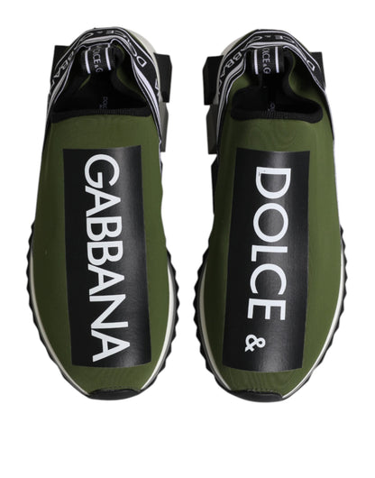 Dolce & Gabbana Green Logo Low Top Sorrento Men Sneakers Shoes