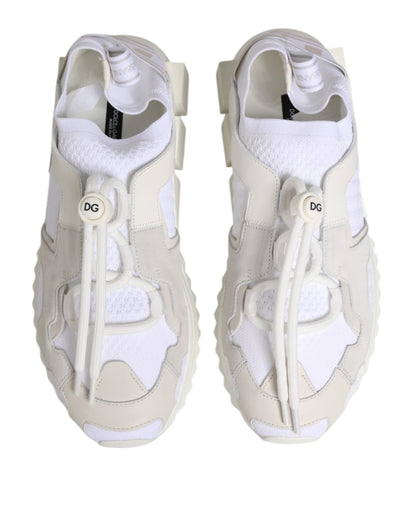 Dolce & Gabbana White Sorrento Low Top Lace Up Sneakers Shoes