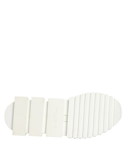 Dolce & Gabbana White Sorrento Low Top Lace Up Sneakers Shoes