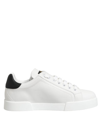 Dolce & Gabbana White Crown Patch Portofino Men Sneakers Shoes