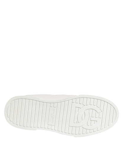 Dolce & Gabbana White Logo Plaque Low Top Men Sneakers Shoes