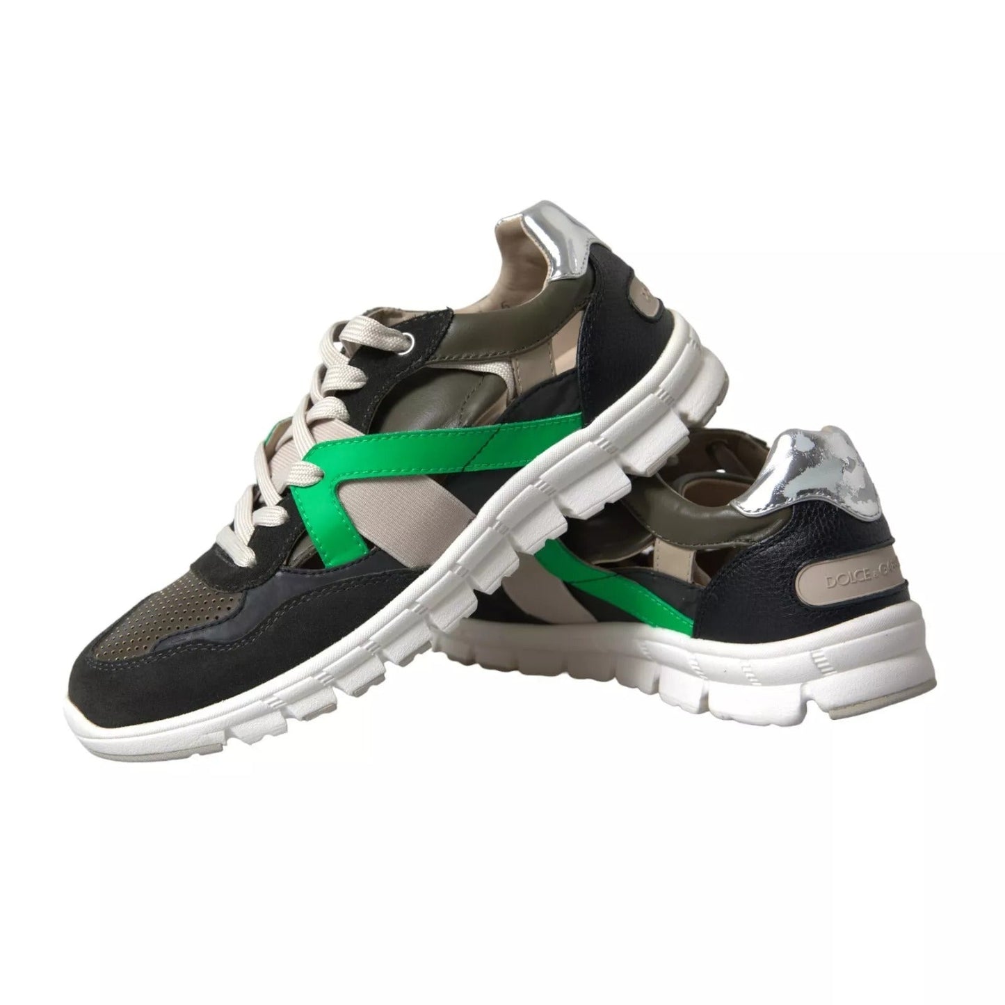 Dolce & Gabbana Sneakers Multicolor Leather Suede Shoes