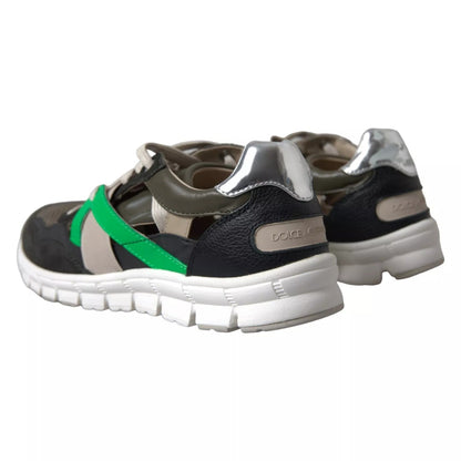 Dolce & Gabbana Sneakers Multicolor Leather Suede Shoes