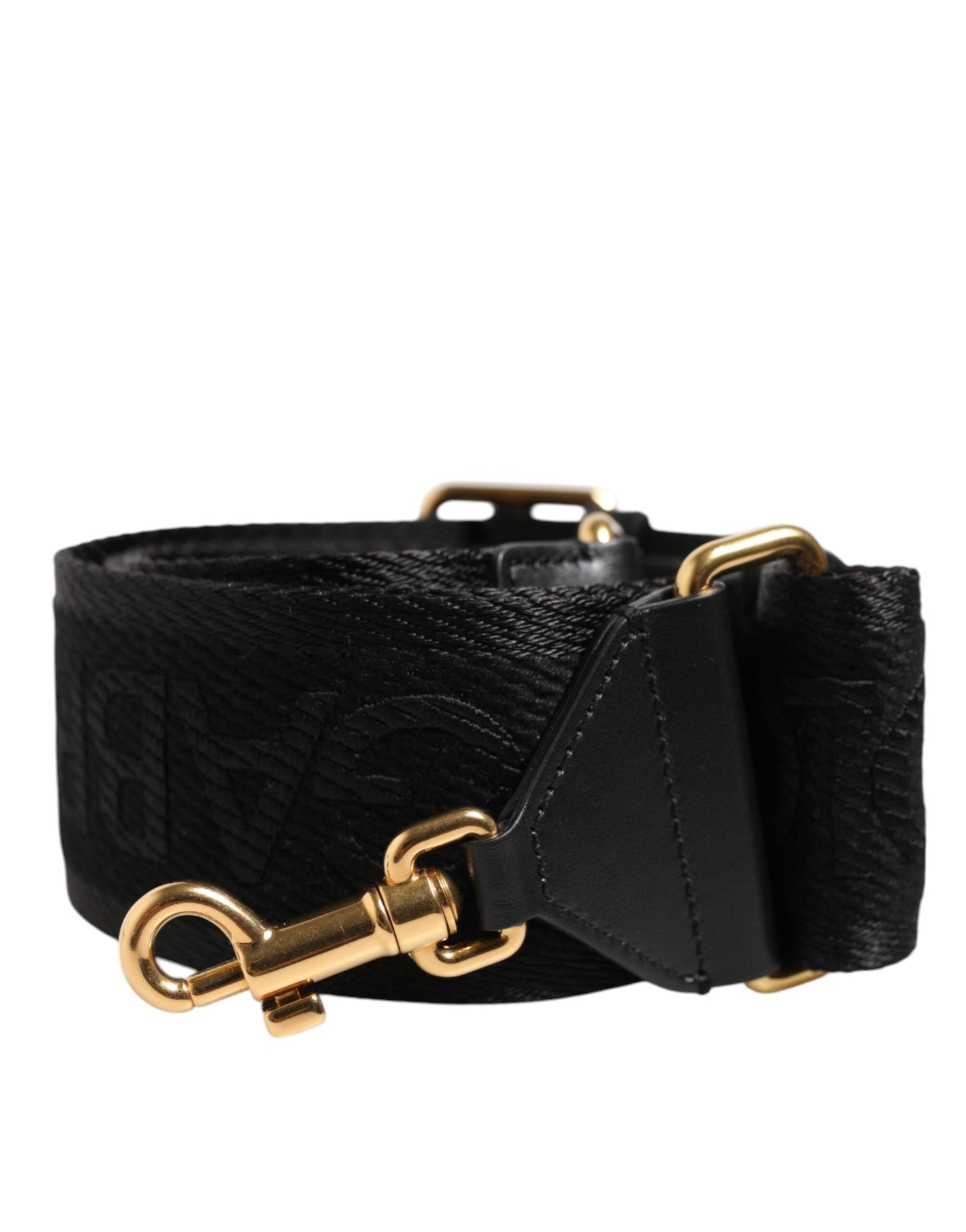 Dolce & Gabbana Black Solid Viscose Bag Shoulder Strap