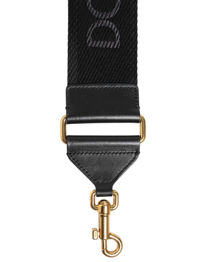 Dolce & Gabbana Black Solid Viscose Bag Shoulder Strap