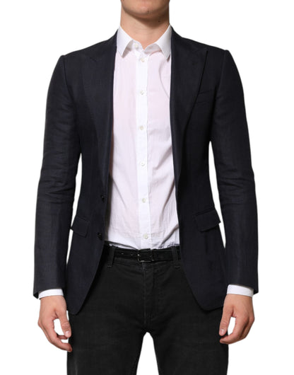 Dolce & Gabbana Dark Blue Single Breasted Men Suit Blazer