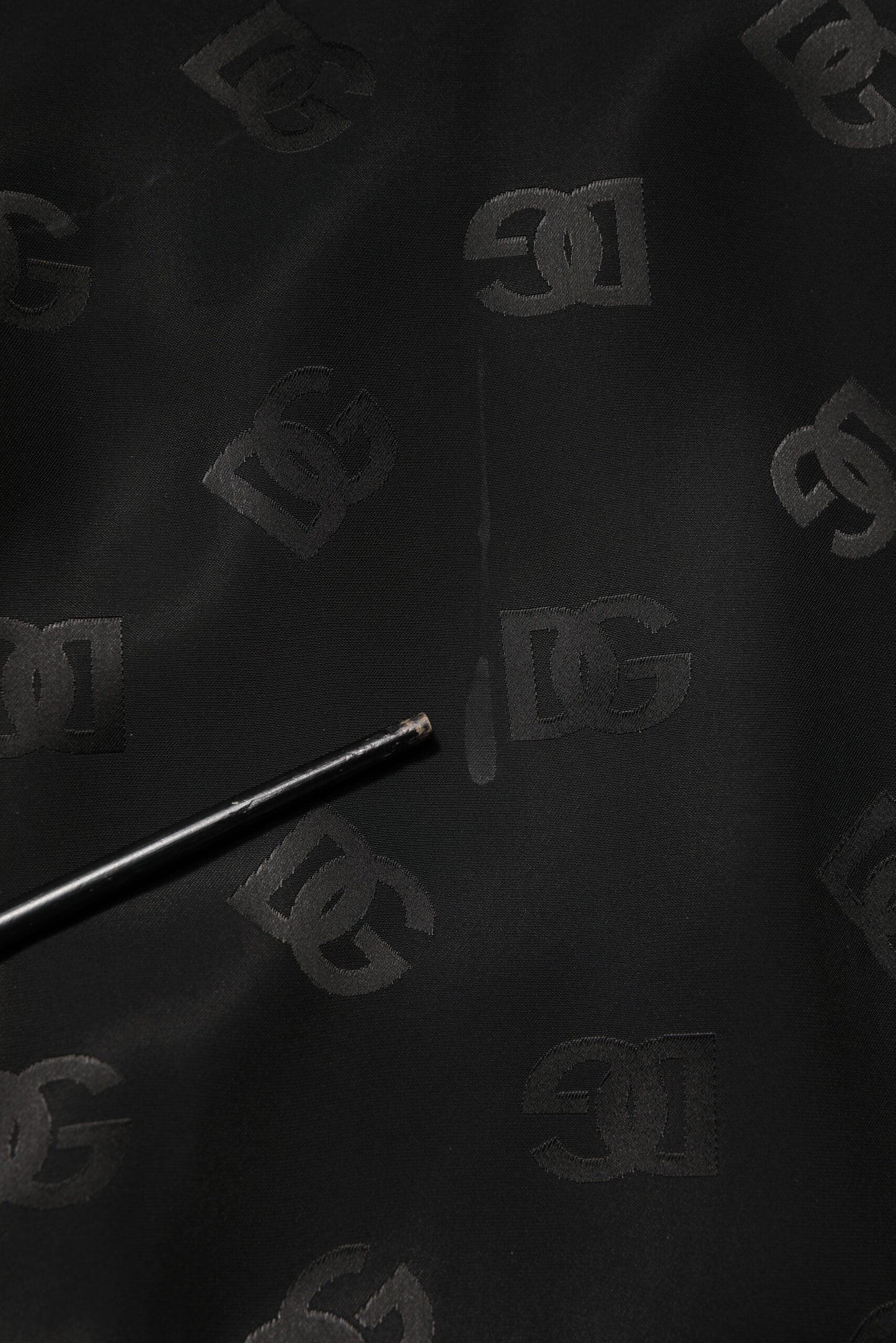 Dolce & Gabbana Black Polyester Logo Monogram Coat Jacket